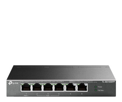 Switch TP-LINK SG1006PP 6GE (3PoE+ 1PoE++) TL-SG1006PP